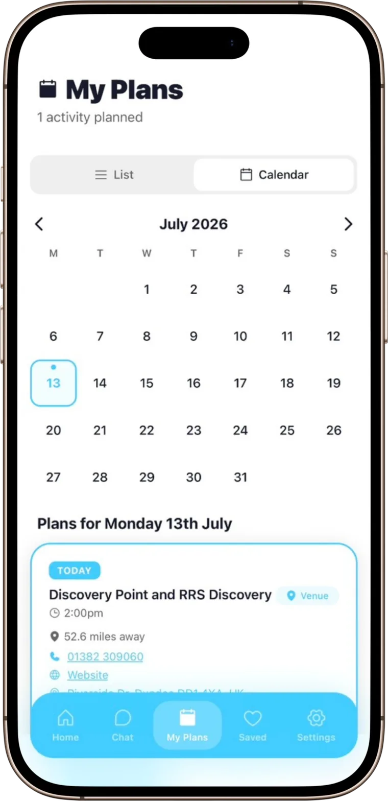 Taylee plans calendar for July